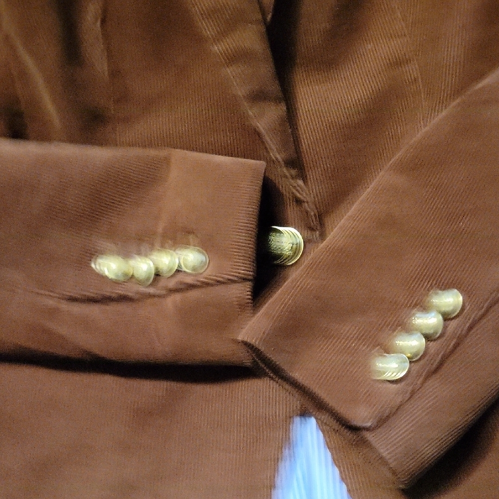 J. Crew Campbell Brown Corduroy Velvet Blazer - 6 - Picture 7 of 11